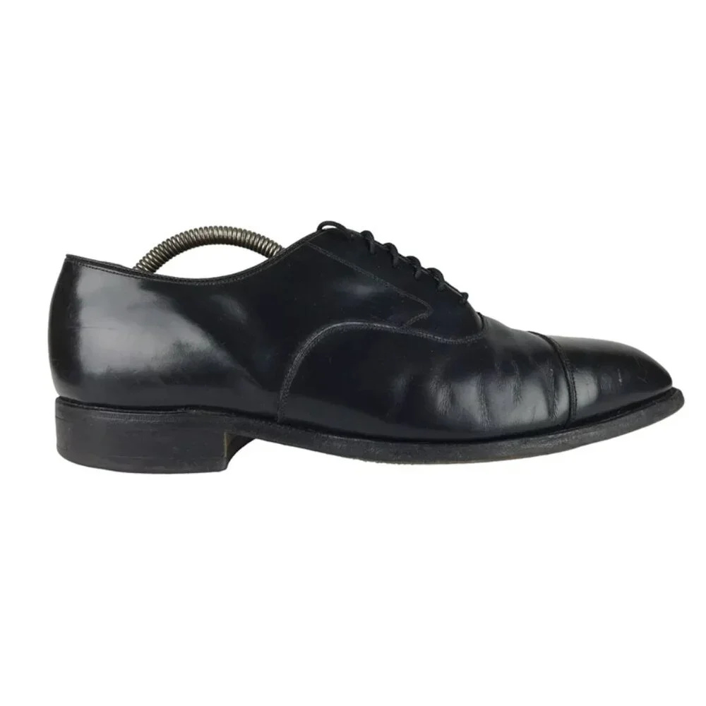 Johnston & Murphy Mens Black Flynch 56854 Cap‎ Toe Oxford Dress Shoes Size US 9